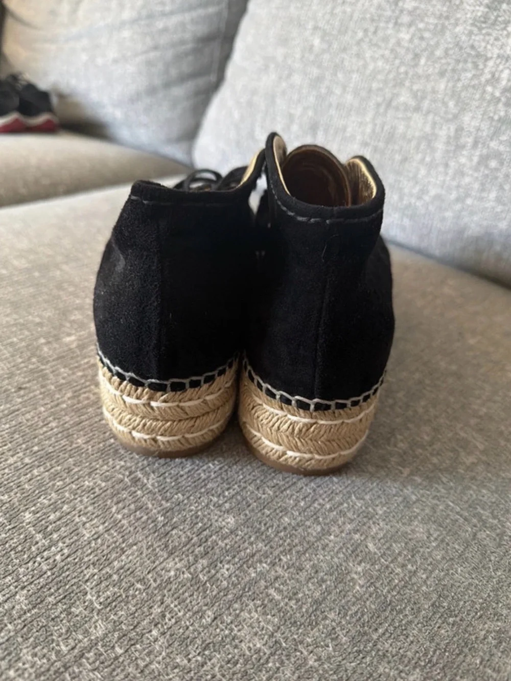 Prada black suede